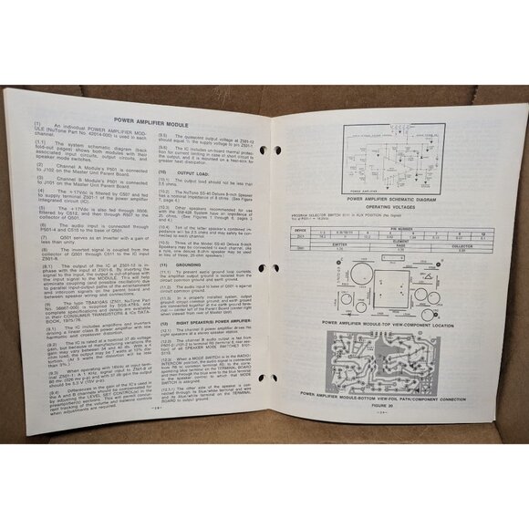 NUTONE SERVICE MANUAL FOR BUILT-IN STEREO RADIO INTERCOM SYSTEM MODEL SM-428 - Picture 5 of 8